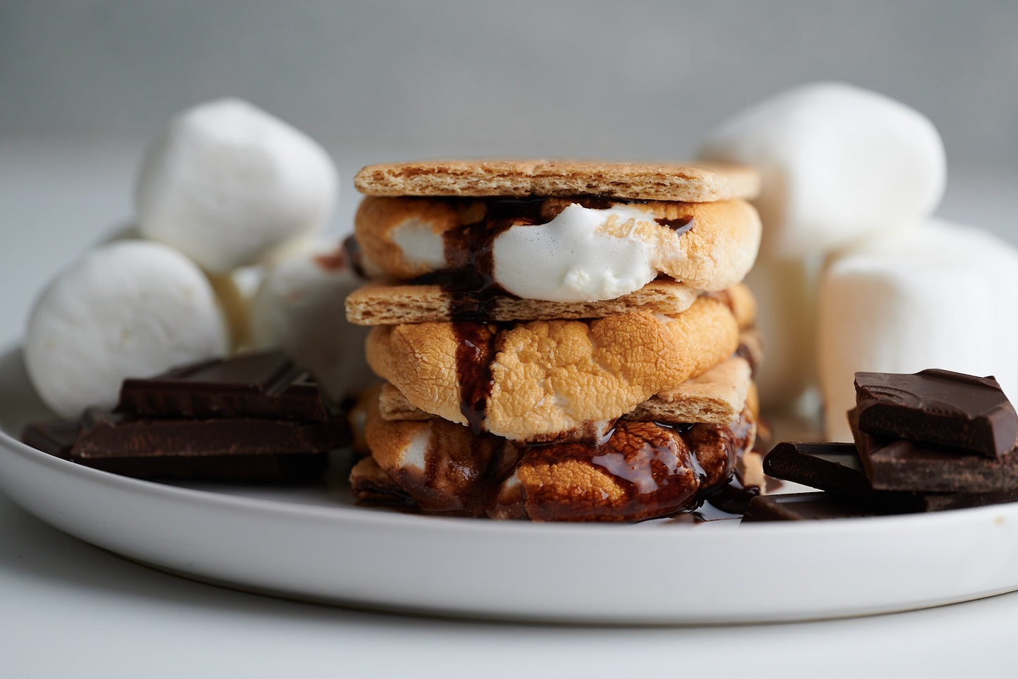 Smores on a plate indoors