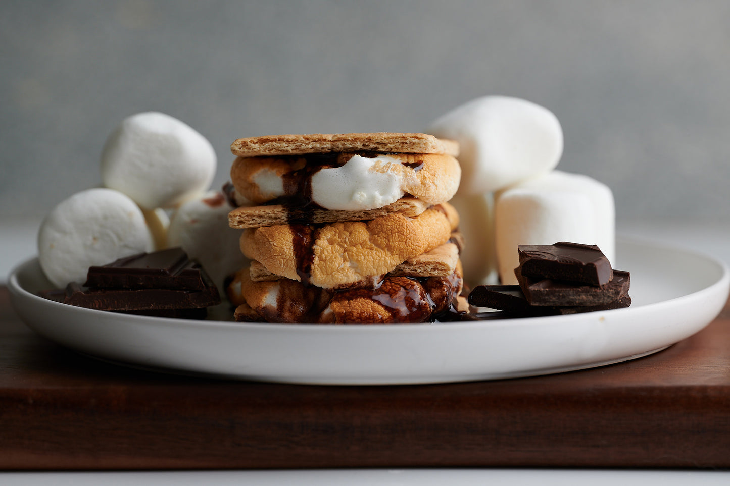 Smores on a plate indoors